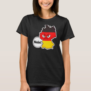 T-shirt Nein Angry Face Deutschland Drapeau Allemagne Alle