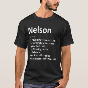 T-shirt Nelson Définition Nom personnalisé Amusant Anniver