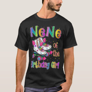 T-shirt Nene de la fille d'anniversaire Skate à roulettes 