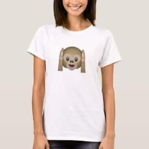 T-shirt N'entendez aucun singe mauvais Emoji