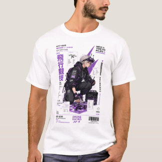 T-shirt Neo Tokyo Files 009 – Mode Cyberpunk FPV et Techwe