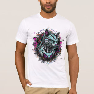 T-shirt Néo-Tokyo Vapor Cyber Chat Android Dreams Roboti