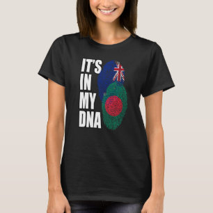 T-shirt Néo-Zélandais et Bangladais mélange ADN Drapeau Pa