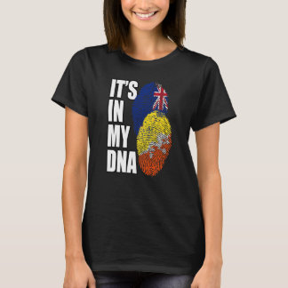 T-shirt Néo-Zélandais et Bhoutanais mélange ADN Drapeau Pa