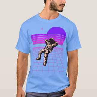 T-shirt Neon 80s Retro Spaceman Design