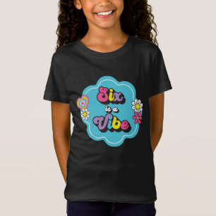 T-Shirt Neon 90s Rétro Six est une ambiance 6ème Anniversa