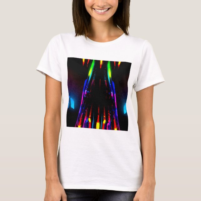 T-shirt Neon Abstract Design - Art Gras D'Obtention D'Oeil (Devant)
