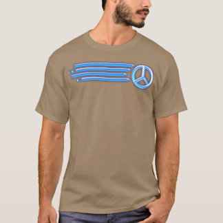 T-shirt Neon Blue PEACE