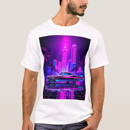 T-shirt Neon City Tour avec voitures