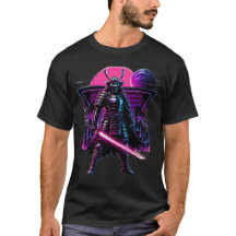 Néon Cyber Samouraï Art Guerrier Vaporwave