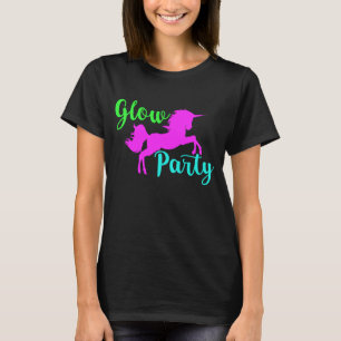 T-shirt Néon de licorne de partie de lueur