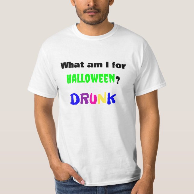 T-shirt NEON Drunk Halloween Chemise FUNNY (Devant)