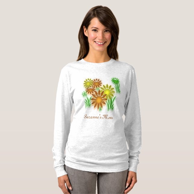 T-shirt - Neon Flowers with text (Devant entier)