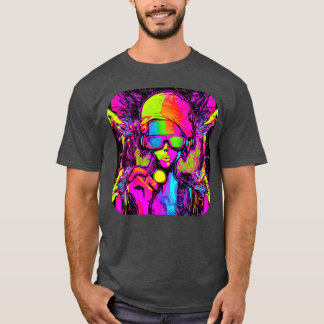 T-shirt Neon Fluorescent UV Electro Music Party family