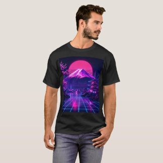 T-shirt Neon Fuji Tシャツ