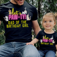 Neon Glow Rose Pawty Cute Cats Famille