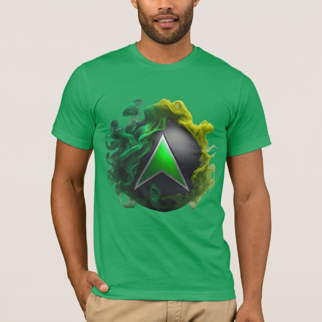 T-shirt Neon Green Xbox Smoke (Devant)