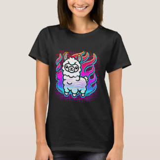 T-shirt Neon Llama Vibes