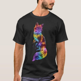 T-shirt Neon lumières beau renard