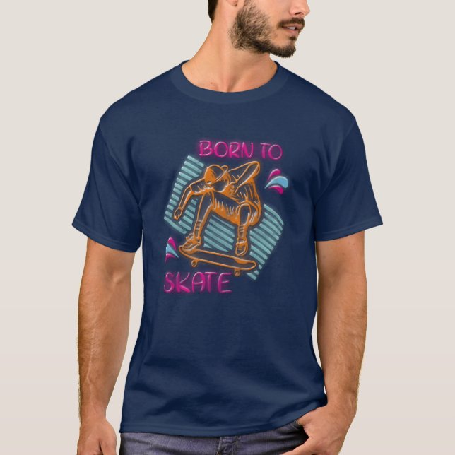 T-shirt Neon Old School girl (Devant)