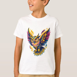 T-shirt Neon Owl, vol mystique