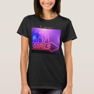 T-shirt Neon Pink Girls Sign Thunder_cove