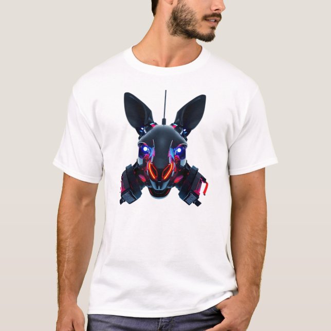 T-shirt Neon Robotique Kangaroo Face (Devant)