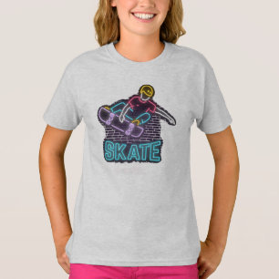 T-shirt Neon Skateboarder