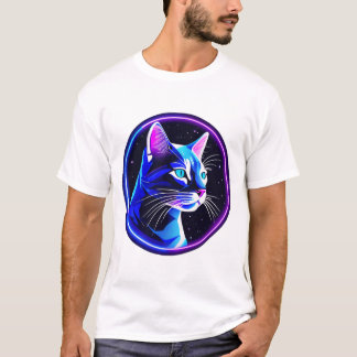 T-shirt Neon Space Cat