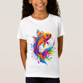 T-Shirt Neon Splash Koi Fish