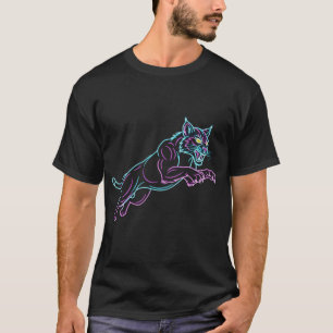 T-shirt Neon Wildcat Black Tee