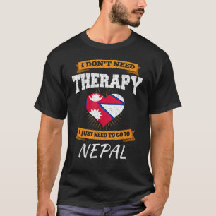 T-shirt Népal Drapeau I Drapeau népalais I Vacances Népal