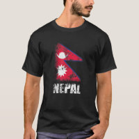 Népal Drapeau T Chemise Drapeau Népalais Tee