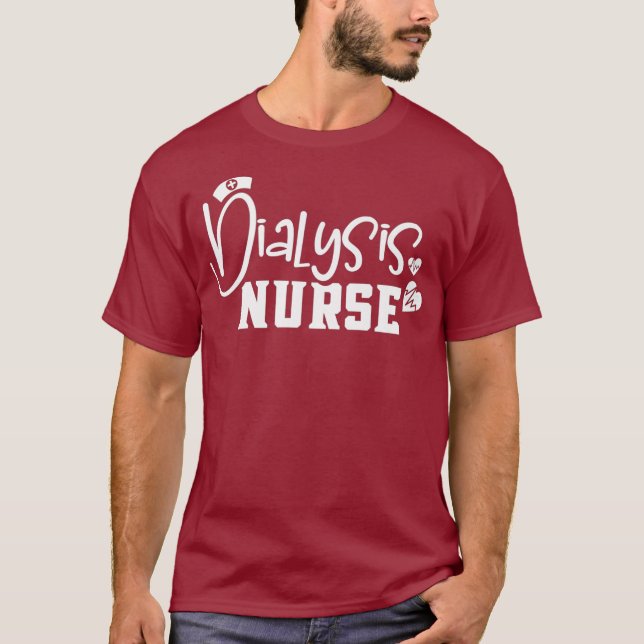 T-shirt Néphrologie Dialyse Infirmière Renal Rein RN (Devant)