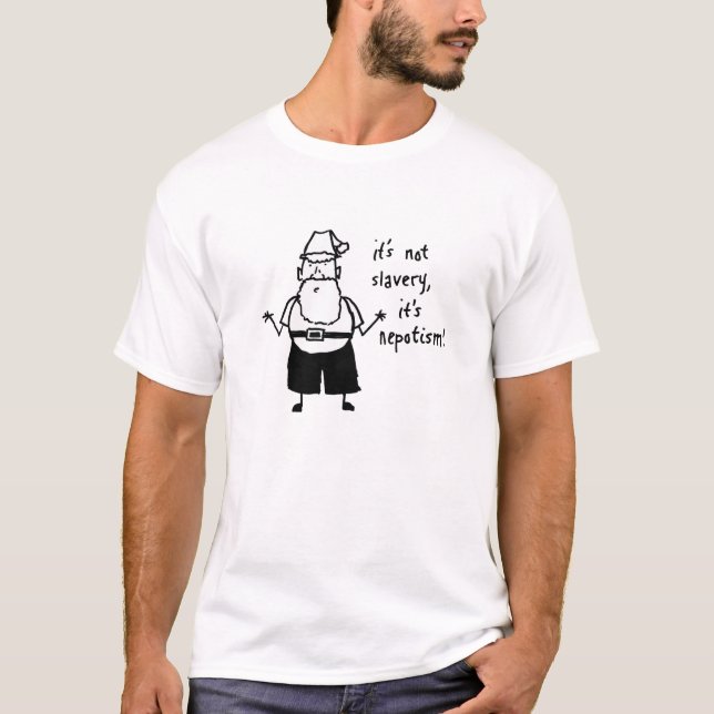 T-shirt népotisme par père Noël (Devant)