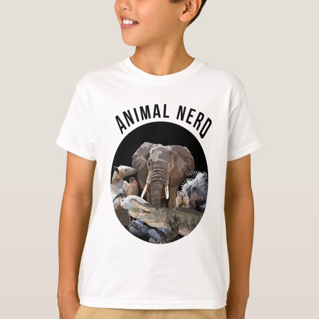 T-shirt Nerd animal (Devant)