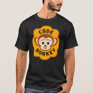 T-Shirt Nerd de l'ordinateur de code Monkey Funny