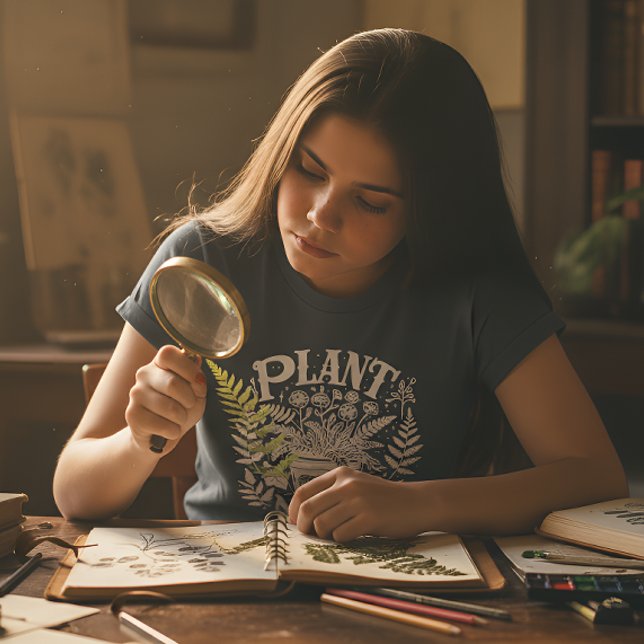 T-shirt Nerd plante (blanc) (Créateur téléchargé)