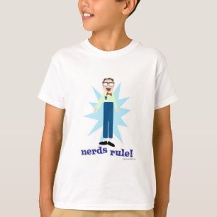 T-shirt Nerds Rule Goofy Geeky Dork Caractère de dessin an