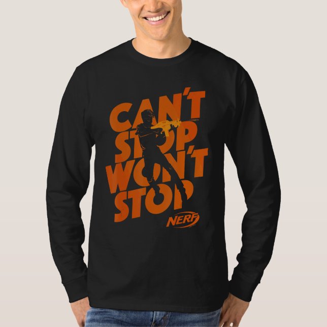 T-shirt Nerf ne peut pas arrêter ne veut pas arrêter Silho (Devant)