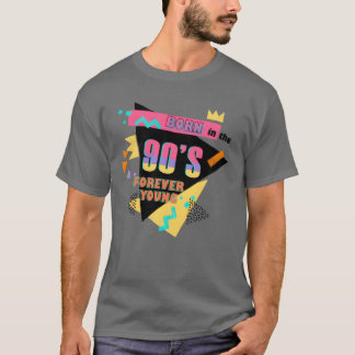 T-shirt Nés dans les années 90 pour toujours jeunes amis