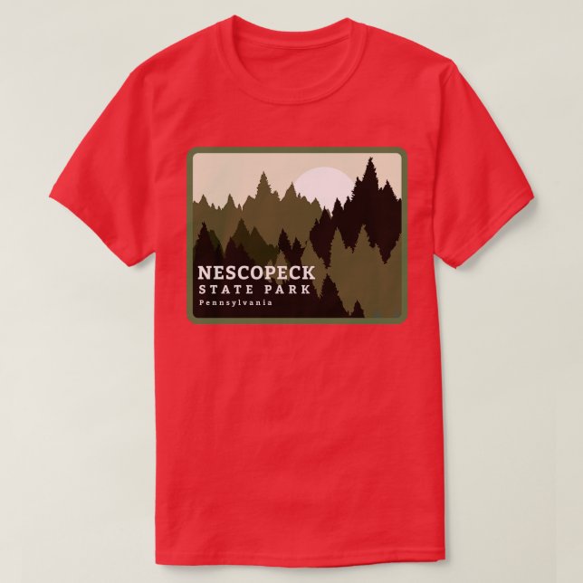 T-shirt Nescopeck State Park Pennsylvania Forest Sunrise (Design devant)