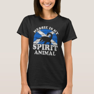 T-shirt Nessie Est Mon Esprit Animal Loch Ness Monster Ret