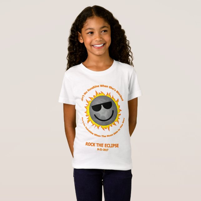 T-Shirt N'est aucune chemise d'éclipse de filles de soleil (Devant entier)
