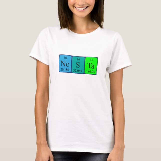 T-shirt Nesta nom de table périodique chemise 10 (Devant)
