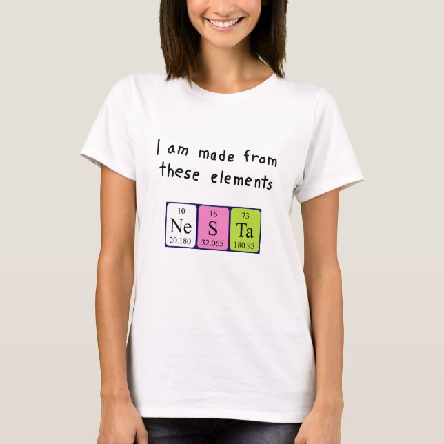 T-shirt Nesta nom de table périodique chemise 13 (Devant)
