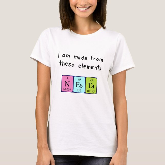 T-shirt Nesta nom de table périodique chemise 6 (Devant)