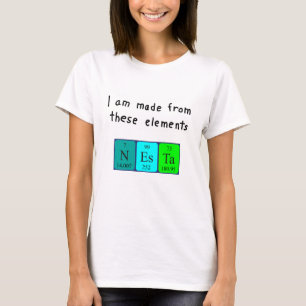 T-shirt Nesta nom de table périodique chemise 7