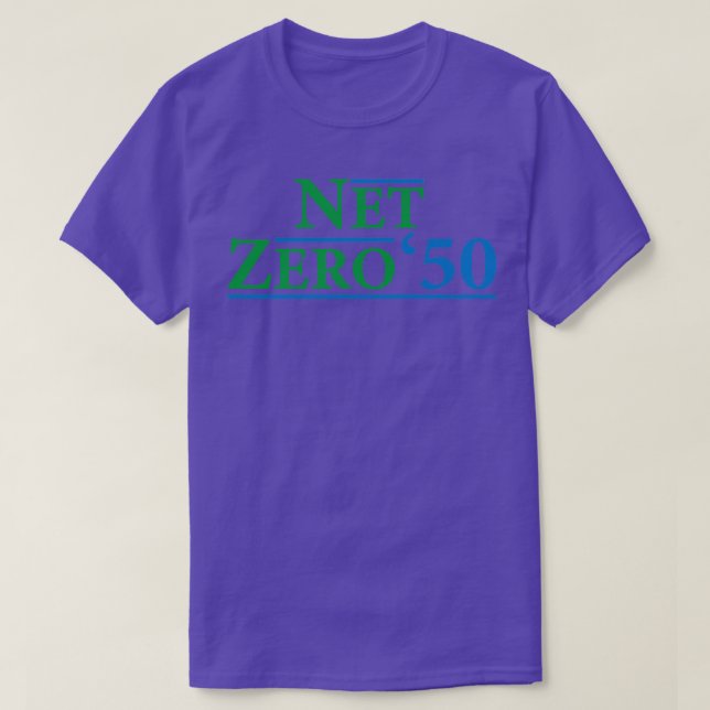 T-shirt Net Zero 2050 Climate Change Carbon Emissions Redu (Design devant)