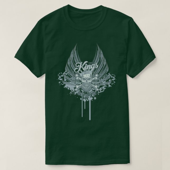 T-shirt Netrok Crâne Véritables Rois Restez Portés (Design devant)